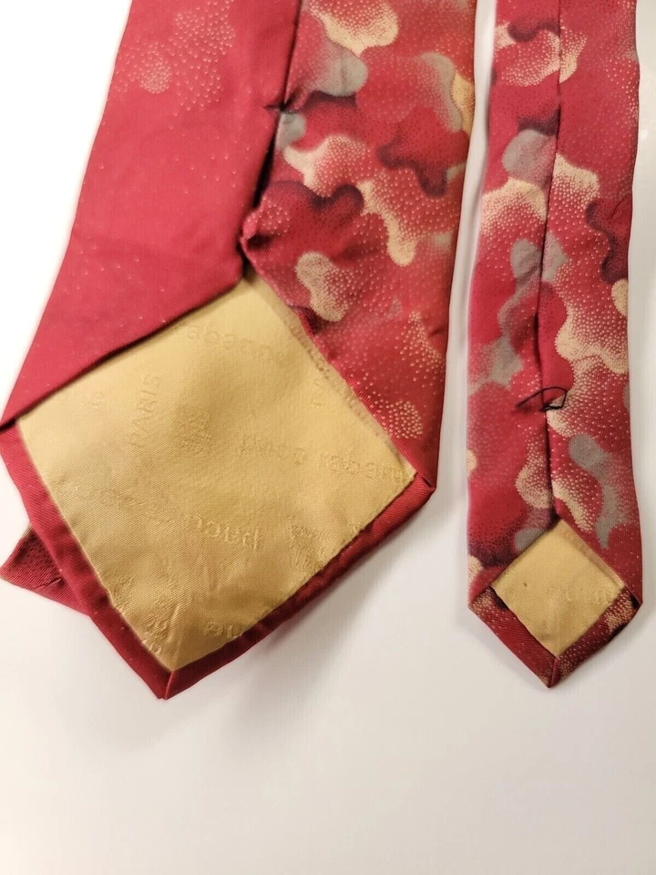 Corbata formal para hombre Paco Rabanne 61"Lx3,5"W corbata roja Foto 3 de 3