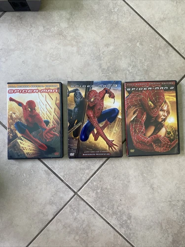 Spiderman DVD Lot 1 2 3 Full Screen Tobey Maguire Dunst ALL Movies Rare Bundle