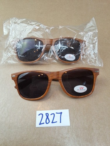 Makers Mark Sonnenbrille 2 Stück UV-Schutz Kunststoff "Holzoptik" Neu - Bild 6 von 6