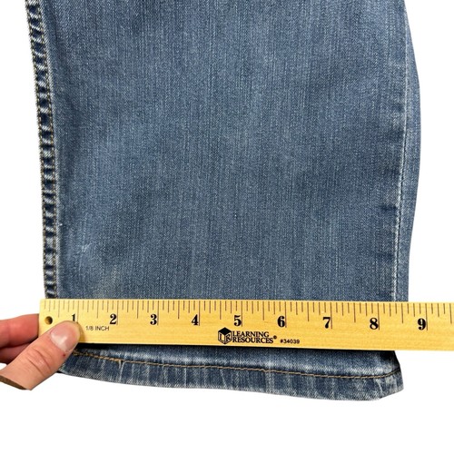 Levi's 569 Loose Straight Jeans Mens 44x34 Relaxed Blue Whisker Highrise Grunge - Picture 3 of 10