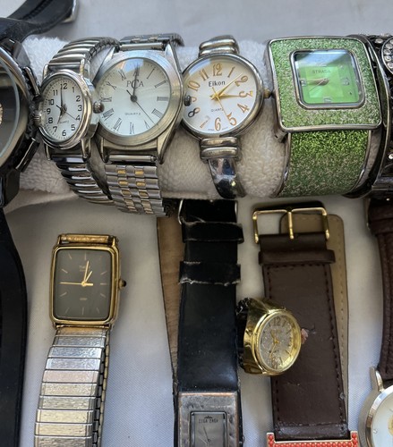 Lote de 20 relojes de marcas mixtas - sin probar para piezas o reparación - Imagen 3 de 10