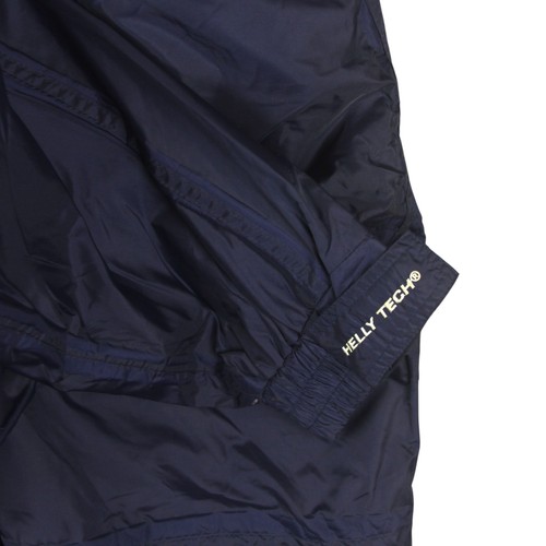 Chaqueta Parka Grande Azul Marino De Colección Helly Hansen Wind Rain Empacable Con Capucha Cremallera Completa - Imagen 12 de 15