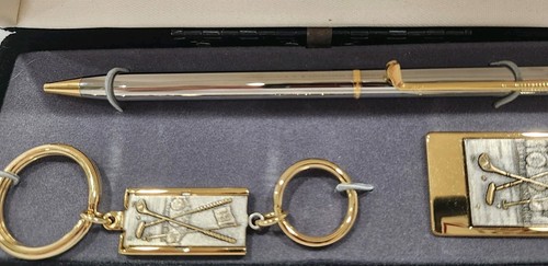 Vintage Anson Geldklammer/Schlüsselring/Stift Set plus Woodbury Zinn Box Philadelphia - Bild 9 von 10