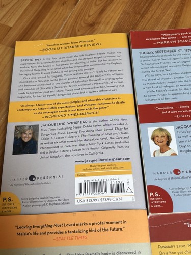 Lot X 5 Winspear Jacqueline Winspear Paperbacks - Picture 3 of 8