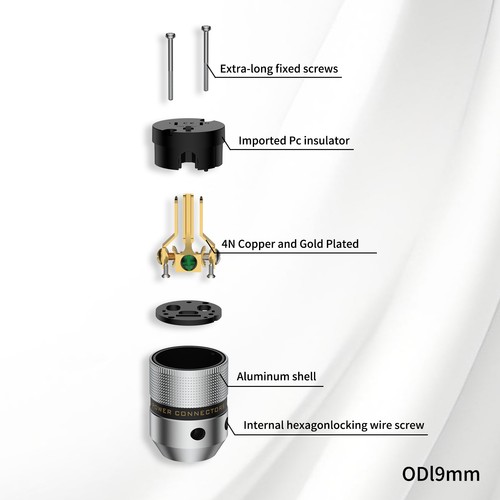 Paar High-End Reinkupfer US Netzstecker & Kaltgerätestecker für HiFi Stromkabel Zum Selbermachen - Bild 6 von 12