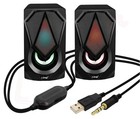 Altoparlanti 2.0 Usb RGB Led A4000, Gaming per Pc 6w, Casse Stereo multicolor, A