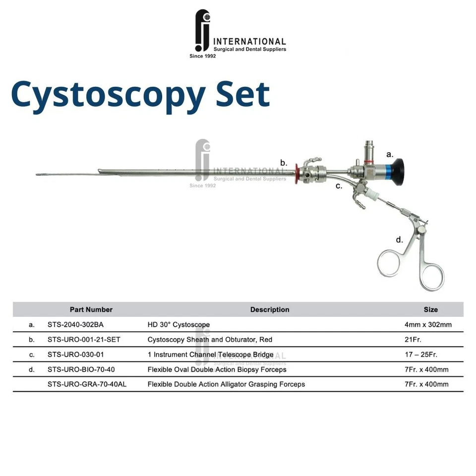 Conjunto de cistoscopia de alta qualidade com ótica de 30 graus e força flexível STORZ (Comp - Imagem 2 de 4