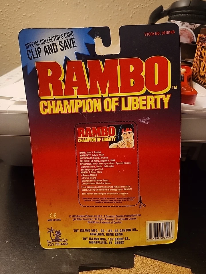 Экшн-фигурка 1995 Toy Island RAMBO Champion of Liberty - Изображение 3 из 3