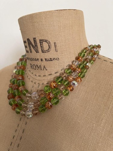 Superb 1959 Vintage Christian Dior Necklace 3 Row - Picture 2 of 6