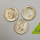 1965 1966 1967 Kennedy Half Dollar 50C 40% Silver Business Lot of 3