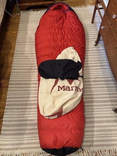 Marmot Couloir Gossamer Reg 0°F Down Sleeping Bag RH VGUC  - Picture 1 of 24