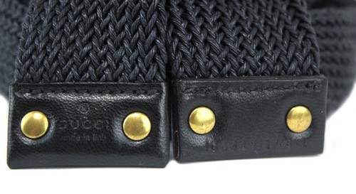 GUCCI Navy Nylon Waist Belt Accessories Multifunction Italy Used Vintage Italy - Picture 5 of 10