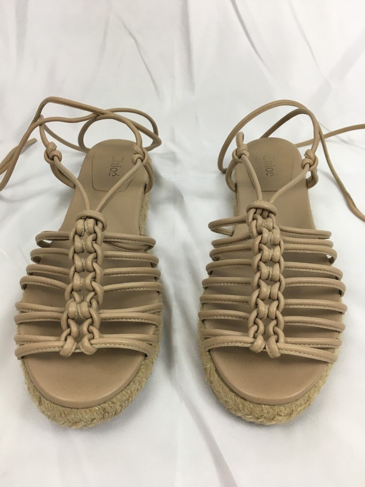Chloe Ankle Wrap Knotted Leather Leather Leather Espadrille Sandals - Taupe, Size 38 US 8 a9fc10 Chloe Ankle Wrap Knotted Leather Leather Leather Espadrille Sandals - Taupe, Size 38 US 8 a9fc10