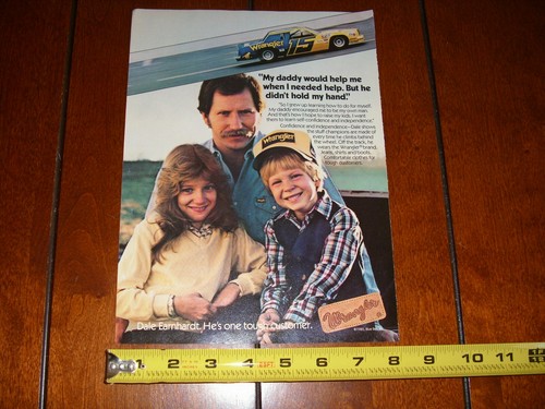 DALE EARNHARDT WRANGLER THUNDERBIRD DALE EARNHARDT JR. ORIGINAL 1981 AD - Picture 1 of 4