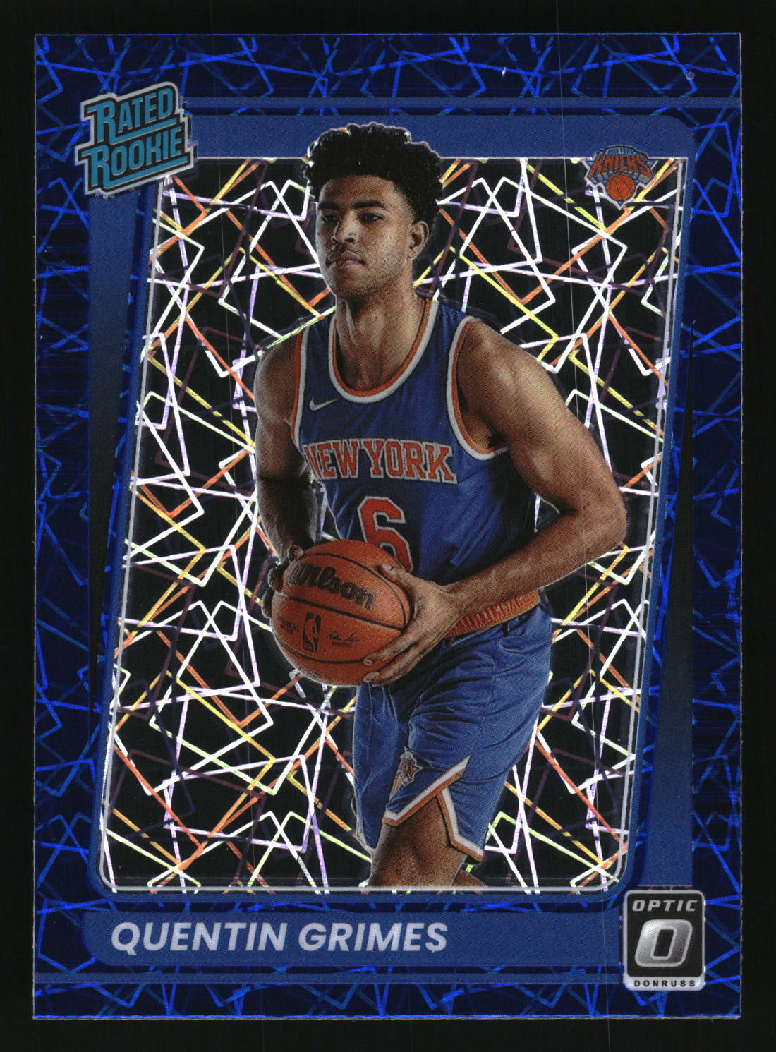 2021-22 Donruss Optic #166 Quentin Grimes Blue Velocity