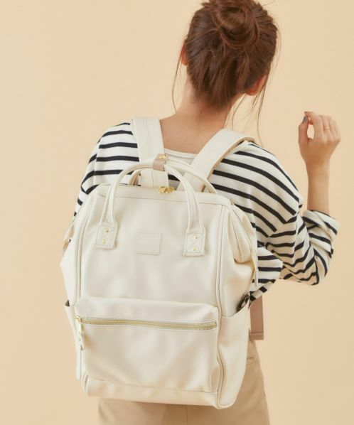Anello Women Bag Retro Casual Backpack School Bag Student Faux Leather Bag Japan