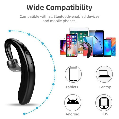 Bluetooth Headset In Ear Ohrbügel Headset Freisprecheinrichtung Für Auto Handy - Bild 11 von 12