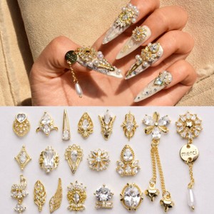 Gold Metal Nail Art Rhinestones Bling Flower Leaf 3d Nail Decoration Ebay details about gold metal nail art rhinestones bling flower leaf 3d nail decoration