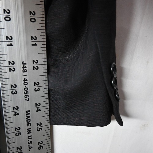 Jhane Barnes 42R Black Red Check Italy Made Mens Blazer Suit Jacket Sport Coat - Picture 8 of 12