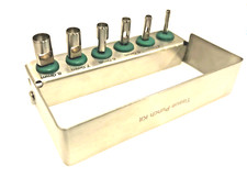 Dental Implant Tissue Punch Kit  Surgical Set of 6 + Bur Holder Green