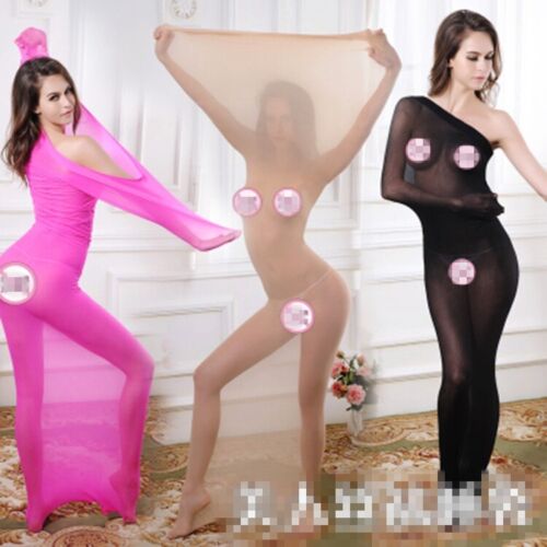 Sexy Mujeres Cuerpo Completo Medias Saco Capucha Spandex Traje Lencería Medias Pantimedias - Imagen 4 de 38