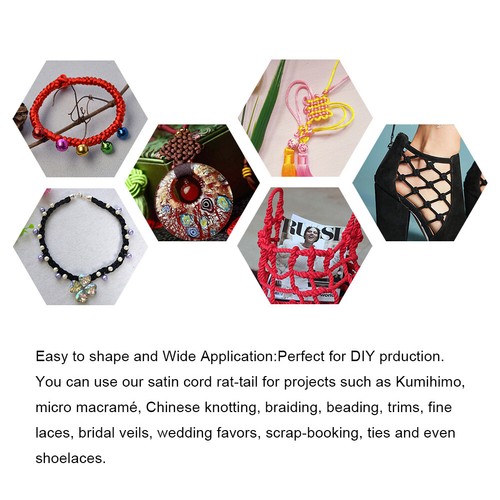 100 m/rollo de hilo de joyería de cordón de poliéster para rebordear artesanía pulsera cuerda 1,5 mm - Imagen 11 de 38