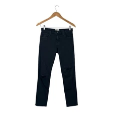 Current/Elliot The Fling Washed Black Destroy Boyfriend Black Jean Women Size 23