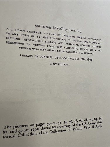 A Picture Gallery, Tom Lea HC 1st Edition 1968 Texas Artist - Picture 7 of 19