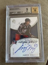 JAKUB VORACEK 2008/09 #248 SP Authentic FWA BGS 9.0/AUTO 10 + 597/ 999 CLB