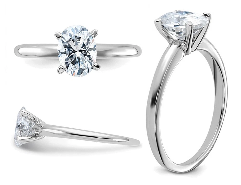 Synthetic moissanite best sale ring