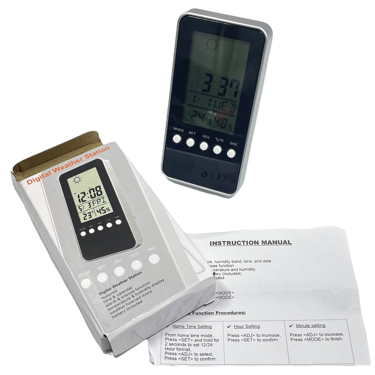 Digital Weather Station With Original Box Time Calendar