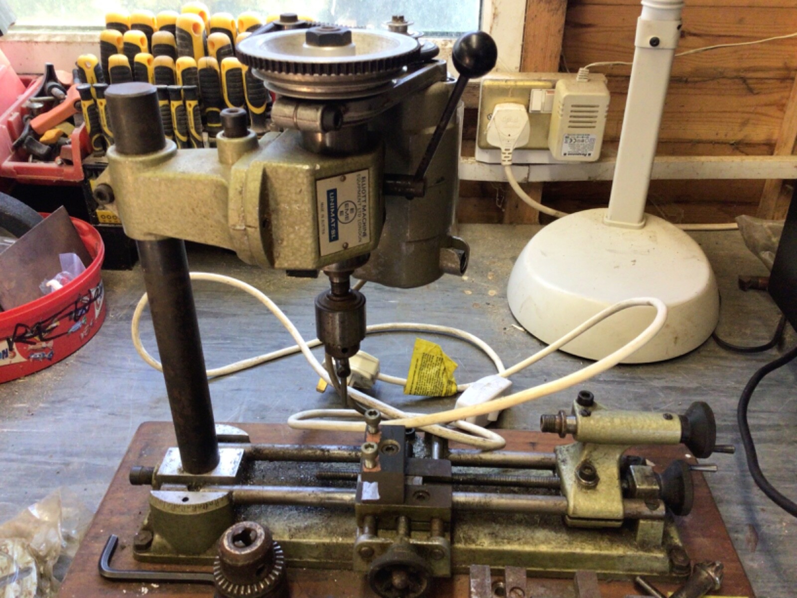 Unimat sl mini lathe good condition with attachment for drilling and