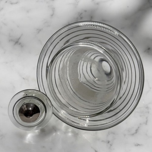 Art Deco Stil GLAS und SILBER 7" KARAFFE mit Stopfen Vintage - Bild 10 von 11