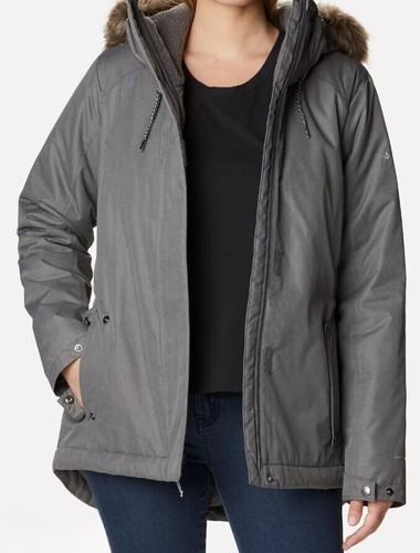 Columbia Women's Suttle Mountain II Insulated Hooded Jacket Faux Fur Size Small - Picture 3 of 7