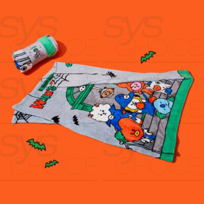 BTS BT21 キャラクターラグマット 3枚セット +BTSブランケット BTS BT21 Official Authentic Goods 19 Halloween Blanket Limited