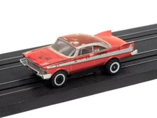 AUTO WORLD 1958 PLYMOUTH FURY CHRISTINE DIRTY FOR SALE HO SLOT TRACK RACER 1:64