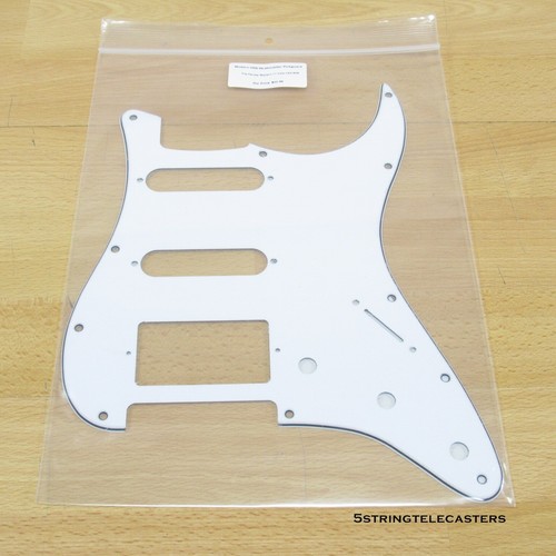 Stratocaster HSS Pickguard bianco per copertura tremolo Fender Am Std Pro Ultra MIM - Foto 6 di 7