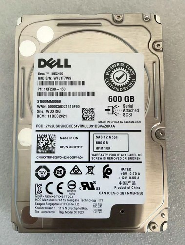 Dell XXTRP ST600MM0069 600GB 10K SAS 2.5" 12Gb/s Hard Drive - Picture 2 of 2
