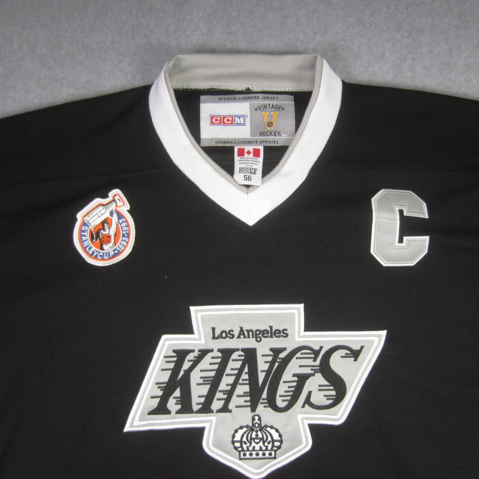 Wayne Gretzky Los Angeles Kings Jersey Size 56 Black White 1993 Stanley Cup CCM - Image 4 of 4