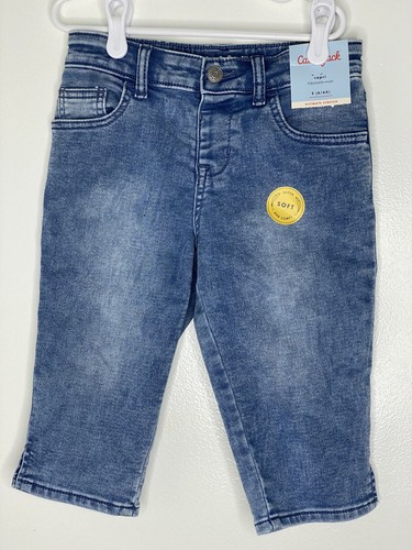 Girls Soft Jeggings Capri - Cat & Jack Medium Acid Wash Adjustable Waist Sz 6/6x - Picture 4 of 10