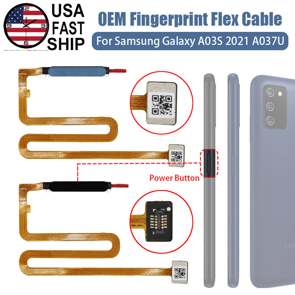 OEM Power Button Fingerprint Sensor Flex Cable For Samsung Galaxy