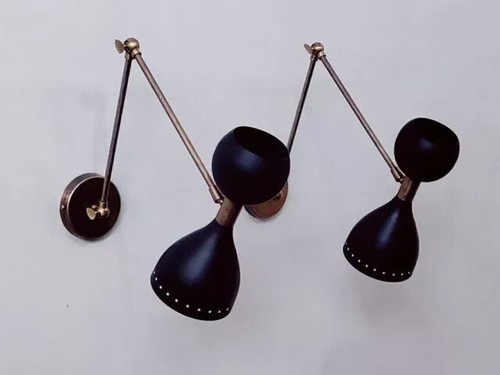 Paar Wand Diablo Mid Century Kombination ein Paar Wandleuchter Italienische Wand - Bild 3 von 7