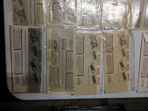 GREAT LOT 23 NOS VINTAGE CRAFTAID LEATHER TEMPLATES PLASTIC 1953-78 BILLFOLD - Picture 22 of 23