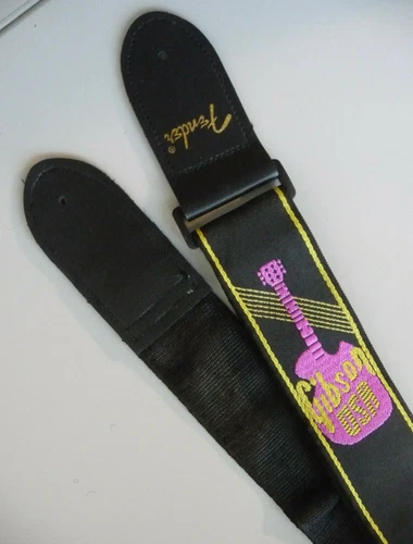 Gibson Guitar/Bass 2" Strap Monogrammed/Embroidered, Factory Oops! B Stock, New
