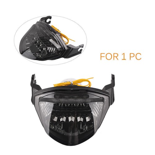 LED Rear Tail Light Brake Turn Signal Light Fit 2005 2006 Suzuki GSXR 1000 Black - Picture 1 of 5