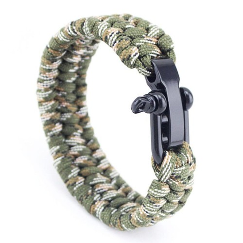 Parachute Cord Bracelets -Stainless Steel Buckle Adjustable Bracelet Men Jewelry - Picture 11 of 12