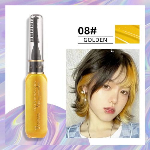 Disposable Hair Dye Coloured Mascara Washable Hair Mascara One-off Hair Color IT - Imagen 29 de 34