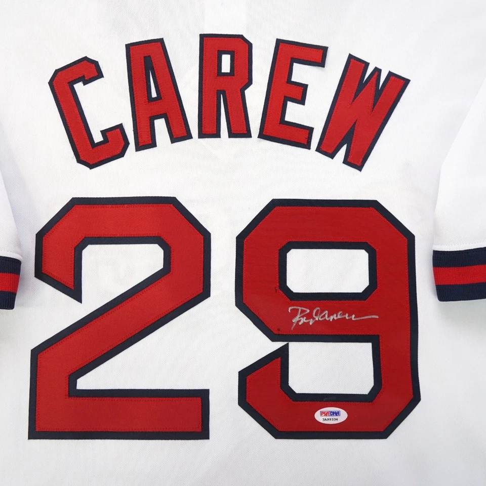 Rod Carew signed California Angels Cooperstown Home White Jersey PSA/DNA - Image 3 of 4