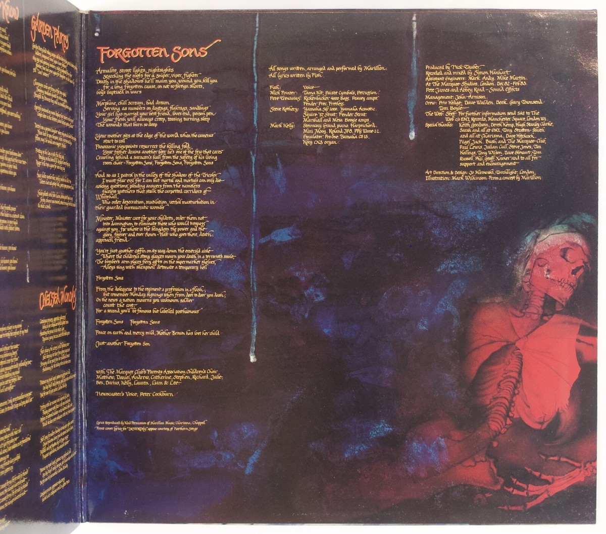MARILLION: Script for A Jester's Tear EMI EMC 3429 Rock LP
