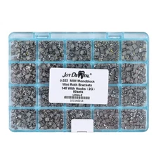 50 Set Dental Orthodontic Monoblock Bracket Metal Braces Mini Roth.022 Hooks 345